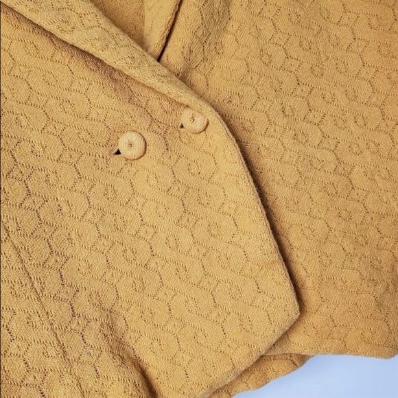 Anthropologie Mustard Yellow Knit Cardigan Sweater - Picture 2 of 3
